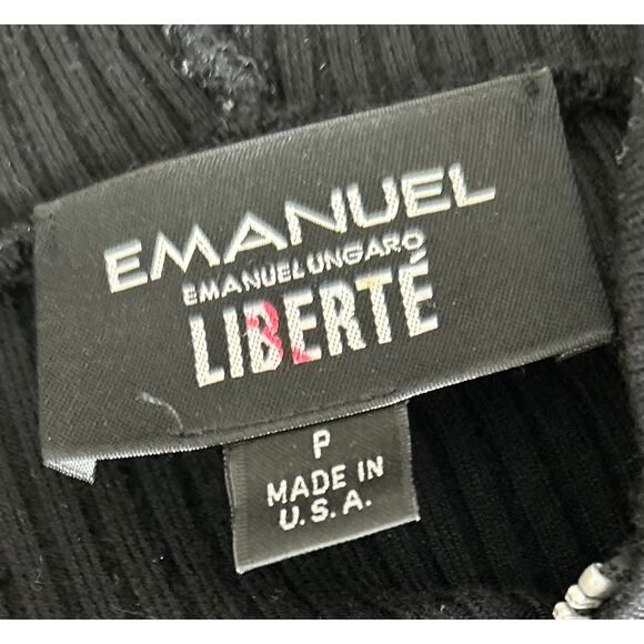 Emanuel Ungaro Liberte Ribbed Cardigan Zip Sweater with Hood Hoodie Size P - Picture 7 of 7